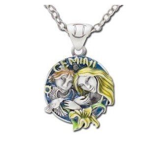 Gemini Sign Pendant Necklace Women's Men's Spiritual Horoscope Zodiac Astrology Jewelry Design By Artist Jody Bergsma Jewelry