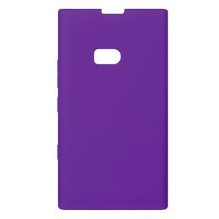 Purple Silicone Skin Soft Phone Cover for AT&T Nokia Lumia 900 Cell Phones & Accessories
