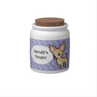 Cartoon Chihuahua (smooth coat) Candy Jars