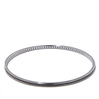 .5ct Colored Diamond Sterling Silver 8 1/4" Bangle Bracelet