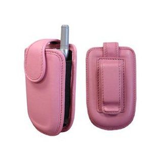 Luscious Leather Cell Phone Holder with Swivel Belt Clip (6121 01278) (Pink) Clothing