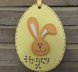 personalised easter egg decoration by kitty's