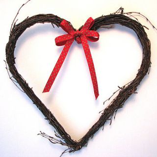 rustic willow heart wreath by gertie & mabel