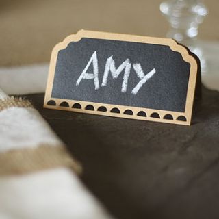 set of 10 blackboard place cards by the wedding of my dreams
