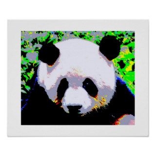 Panda Pop Art Poster Print   Panda Posters