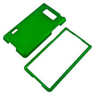 Rubberized Protector Case for LG Splendor US730 / Optimus L7, Green Cell Phones & Accessories