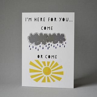 come rain or come shine card by lucy says i do