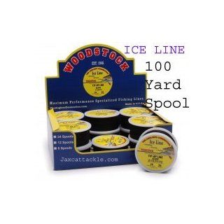 Woodstock Braided Nylon Ice Line 25# Test/100 Yard Spool, Black  Ice Fishing Line  Sports & Outdoors