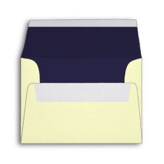 Navy Blue and Ivory or Bone White A2 Envelopes