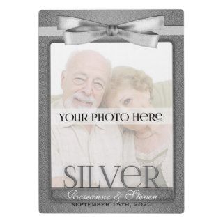 5x7 Silver 25th Wedding Anniversary Photo Frame Display Plaques