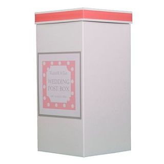 personalised dotty wedding post box by dreams to reality design ltd
