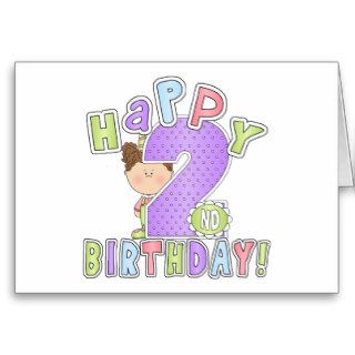 Girls Happy 2nd Birthday Cards