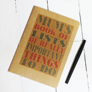 personalised 'to do list' notebook by snapdragon