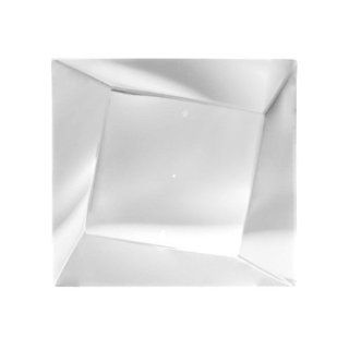 Northwest Enterprises Hard Plastic 10 Count Square Twist Party/Salad Plates, 8 Inch, Clear Side Dish Plates Kitchen & Dining