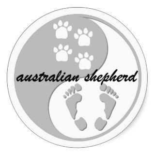 yin yang australian shepherd stickers