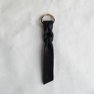leather twist key ring by miller and jeeves
