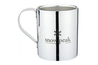 Snow Peak   Logo Double Wall Cup 330  Camping Mugs  Sports & Outdoors