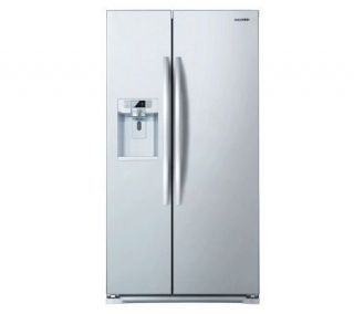 Samsung White 25 cu ft SxS, Counter Depth InDoor Icer Refrigerator —