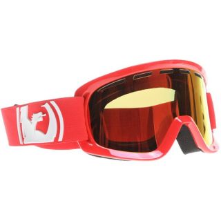 Dragon D2 Goggles Solid Red/Red Ionized + Amber Lens 2014