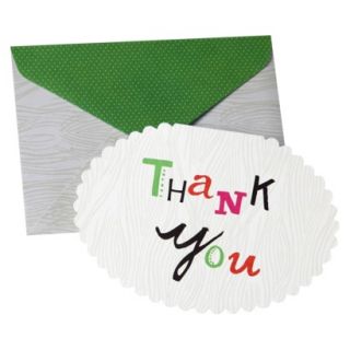 Thank You Card Pack 10CT OVAL DIECUT