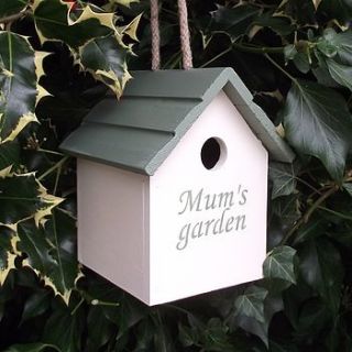 mum's garden bird house by the painted broom company