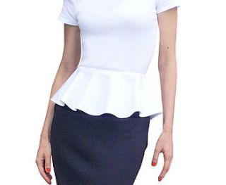 detachable cotton poplin peplum by nauticoco