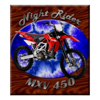 Aprilia MXV 450 Rosewood Poster