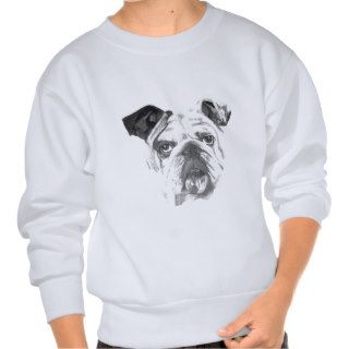 American Bulldog Greyscale Pull Over Sweatshirts