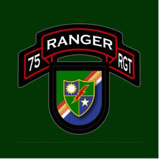 75th Ranger Rgt   scroll & flash Photo Cutouts