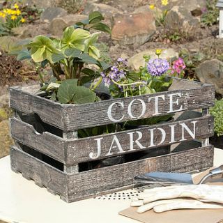 cote jardin wooden storage crate by dibor