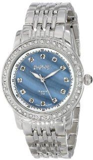 August Steiner Women's AS8045SS Diamond and Crystal Swiss Quartz Bracelet Watch August Steiner Watches