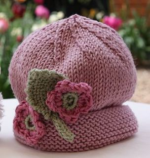 handmade baby raspberry hat by yummy art and craft