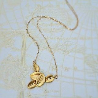 little leaf gold necklace by edition design shop