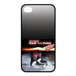 NHL Detroit Red Wings Logo Cool Unique Durable TPU Rubber Case Cover for Apple Iphone 4 4S Custom Design B005UQTAAU UniqueDIY Cell Phones & Accessories