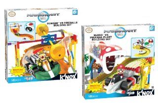 Nintendo K'NEX Bowser vs Fireballs/Mario vs Piranha Plant Building Set Kit Toys & Games