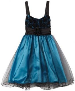 Ruby Rox Girls 7 16 Lace Wire Hem Dress, Turquoise, 7 Clothing