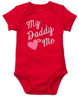 Carters Baby My Daddy Loves Me Bodysuit Red 3 Mo Clothing