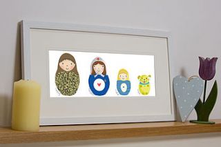 personalised deluxe russian doll family print by from lucy