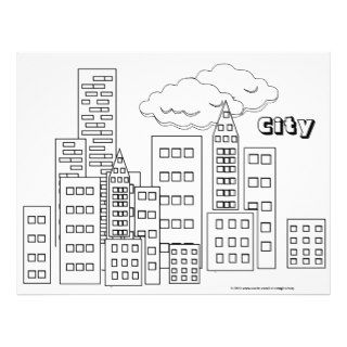 Coloring Pages  City   25 Pack Personalized Flyer