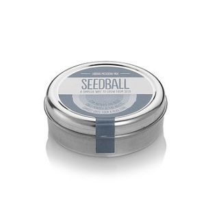 wildflower seedballs in a tin by ellen mary gardening