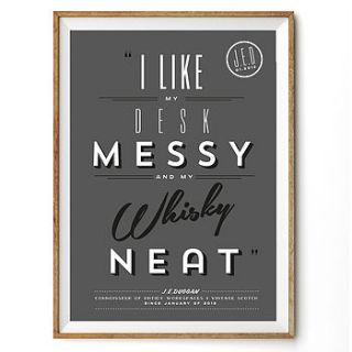 'i like my…' personalised favourites print by rock the custard