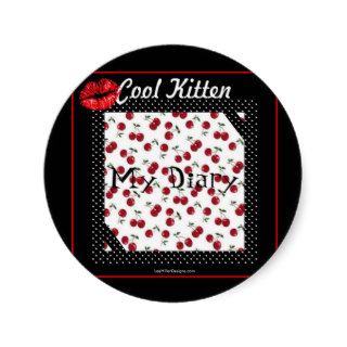Rockabilly rab Cool Kitten My Diary Gifts Apparel Stickers