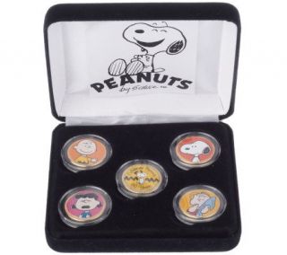 Peanuts Set of 5 60thAnniversary 24K Gold Plated Coins —