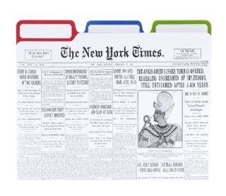 The New York Times Front Page File Folders, Set of 6 (01046)  Filing Envelopes 