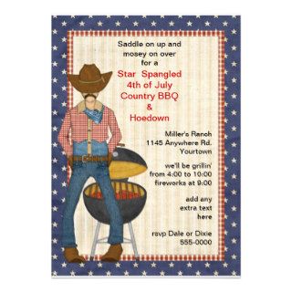 4th of July Country BBQ and Hoedown Invite