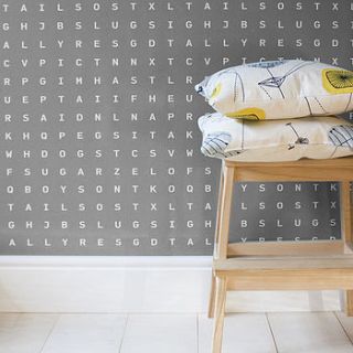 'sugar and slugs' wallpaper sample grey by identity papers