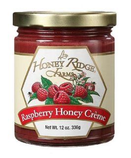 Gourmet Raspberry Honey Creme 9 oz, All Natural Creamed Raw Honey Kitchen & Dining