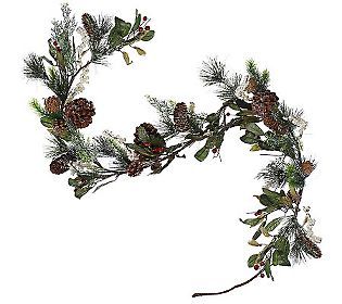 5 Sugared Berry and Pine Flexible Garland by Valerie —