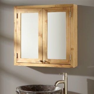 24" Doba Bamboo Medicine Cabinet   Bathroom Mirrors