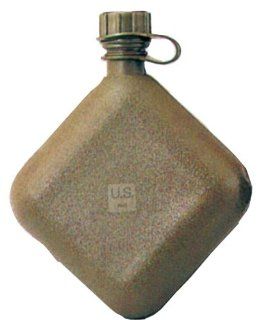 Olive Drab Genuine GI 2 Quart Bladder Canteen   USA Made  Camping Canteens  Sports & Outdoors